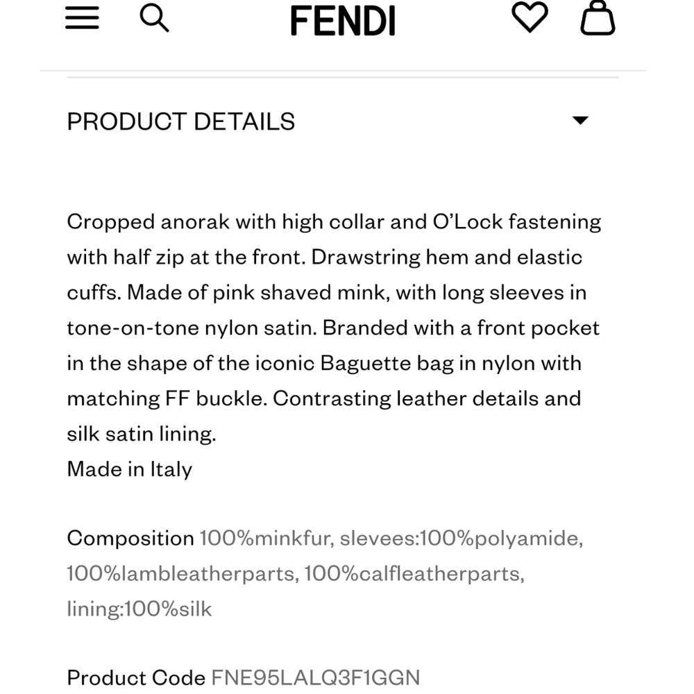 Authentic NWT FENDI Pink Mink Fur Pullover Anorak Iconic Baguette PocketXL $15K - Picture 13 of 15